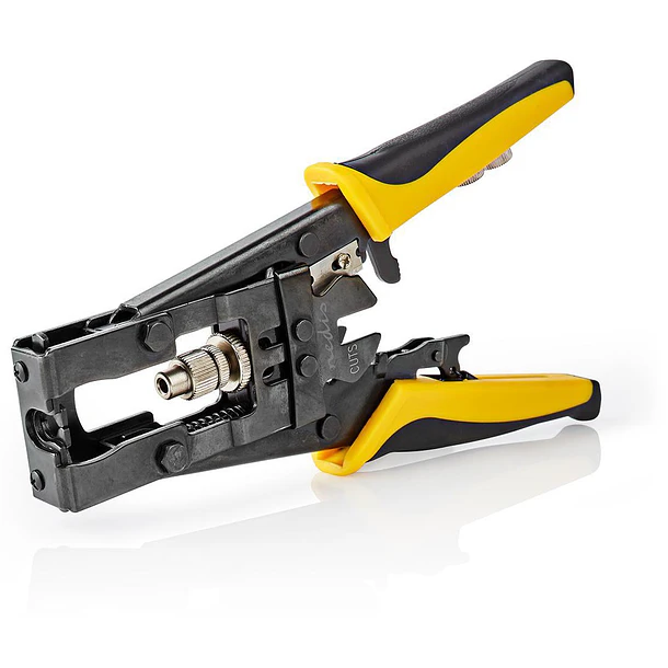 Alicate Cravar Fichas Compressão F/IEC/BNC/RCA - NEDIS 1