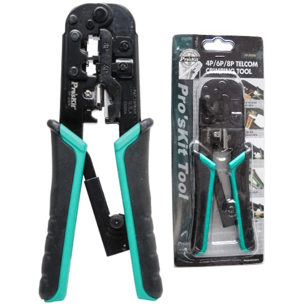 Alicate Cravar Fichas RJ11 / RJ12 / RJ22 / RJ45 - Proskit 
