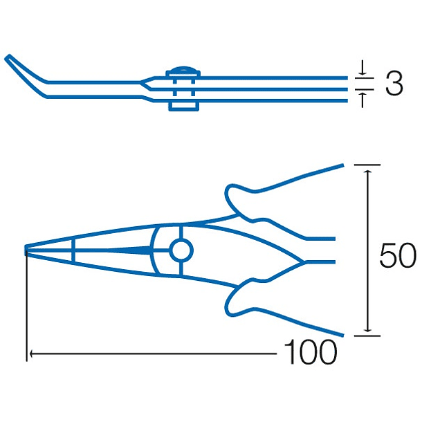 Alicate de Pontas Curvas 100mm - Proskit 2