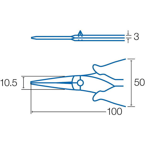 Alicate de Pontas Mini (100mm) - Proskit 2