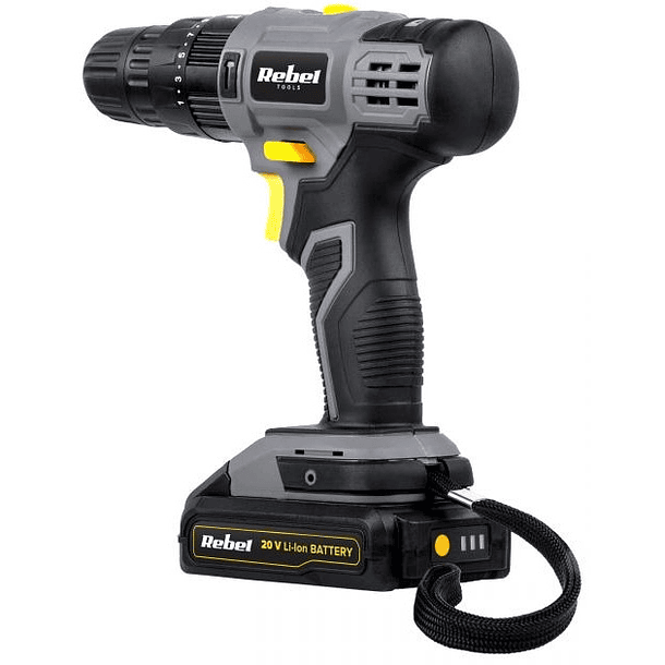 Aparafusadora/Berbequim/Martelo Recarregável s/ Fios com Iluminação LED (até 1300 RPM) - REBEL 2