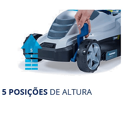 Corta Relva Eléctrico 1300W 3600RPM 35L c/ 5 Ajustes (33cm) - BLAUPUNKT