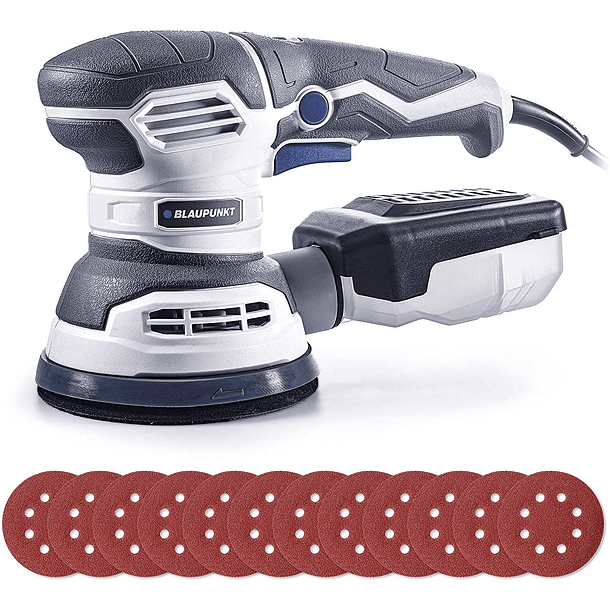 Lixadora Eléctrica 300W 12000RPM c/ 12 Discos e 6 Velocidades (125mm) - BLAUPUNKT 1