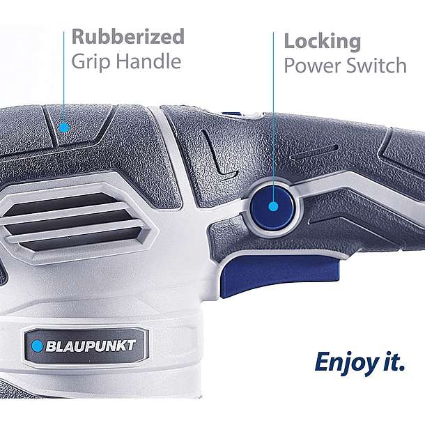 Lixadora Eléctrica 300W 12000RPM c/ 12 Discos e 6 Velocidades (125mm) - BLAUPUNKT 2