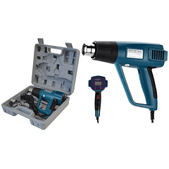 Pistola de Calor 1500W c/ Display Indicador Temperatura (Mala Transporte Incluída)