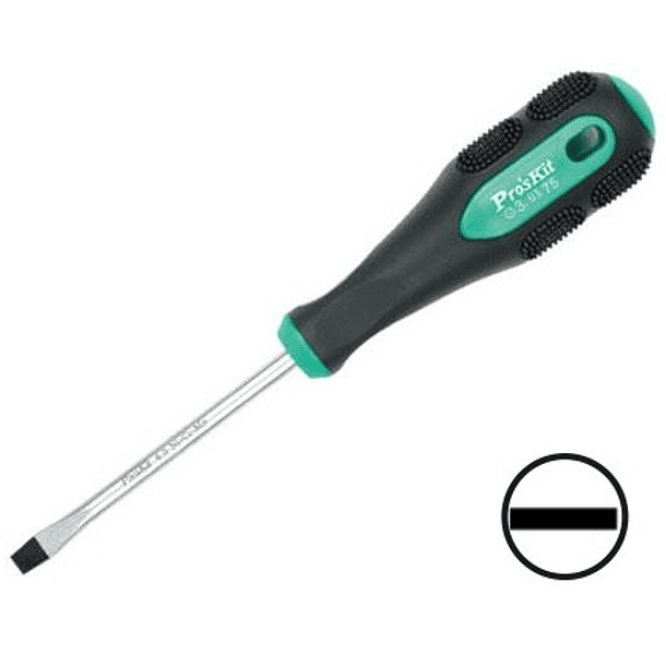 Chave Fenda Profissional 3x75mm (163mm) - Proskit 