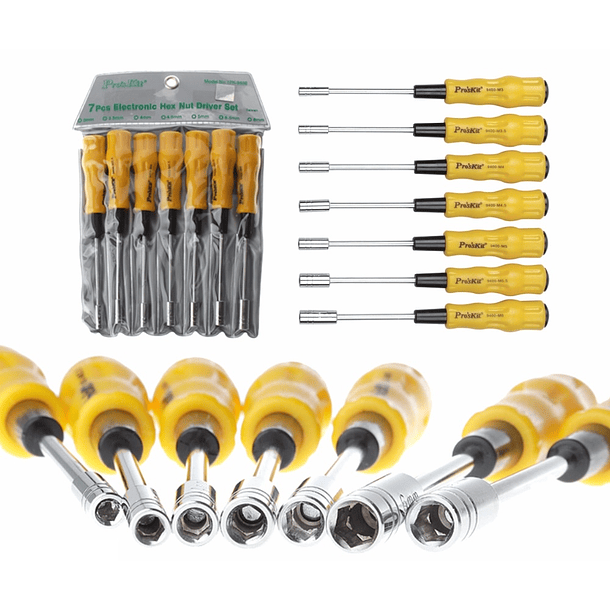 Kit 7 Chaves Sextavadas Interiores (Blister) - ProsKit 