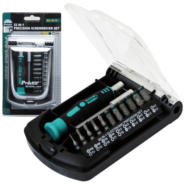 Estojo de Chave de Precisão c/ 22 Bits - Proskit 1