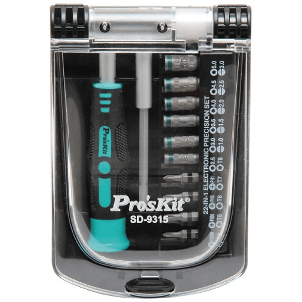 Estojo de Chave de Precisão c/ 22 Bits - Proskit 2