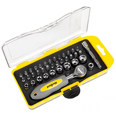 Estojo de Chave Roquete c/ 38 Bits - REBEL