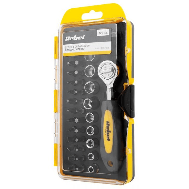 Estojo de Chave Roquete c/ 38 Bits - REBEL 3