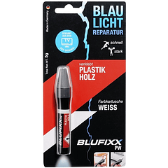 Recarga de Cola Reparadora Plástico e Madeira (PW) Branco 5g - BLUFIXX