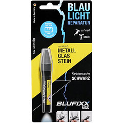 Recarga de Cola Reparadora Metal, Vidro e Pedra (MGS) Preto 5g - BLUFIXX