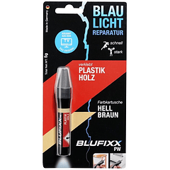 Recarga de Cola Reparadora Plástico e Madeira (PW) Castanho Claro 5g - BLUFIXX