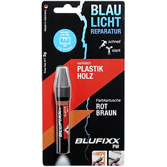 Recarga de Cola Reparadora Plástico e Madeira (PW) Castanho-a-Vermelhado 5g - BLUFIXX