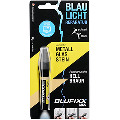 Recarga de Cola Reparadora Metal, Vidro e Pedra (MGS) Castanho Claro 5g - BLUFIXX