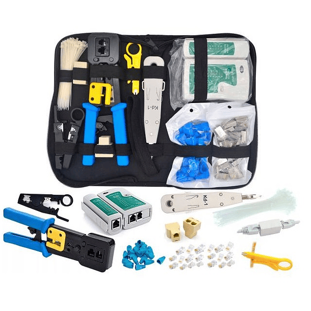 Estojo c/ 10x Ferramentas de Instalação/Manutenção de Redes 