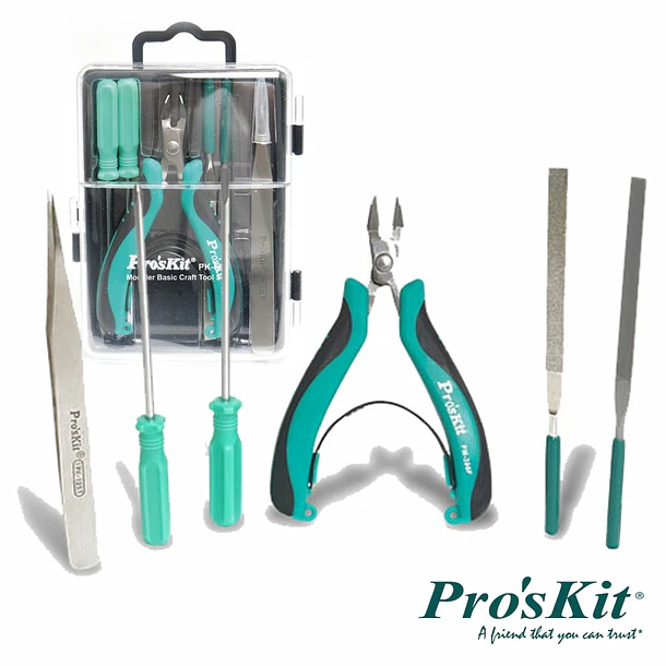 Pack 6x Ferramentas p/ Modelagem Básica  - Proskit 2