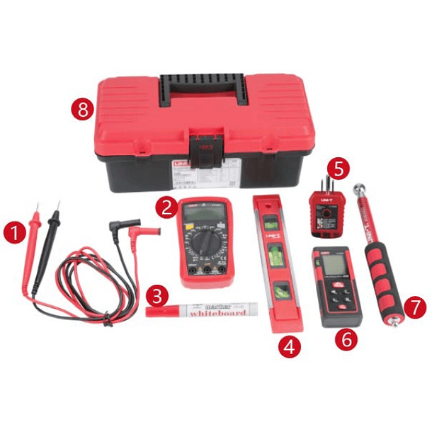 Kit Ferramentas Económico Inspeção Doméstica (8 pcs) - UNI-T 