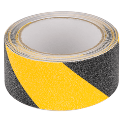 Fita Anti-Derrapante Amarela/Preta (0,75 mm x 50 mm x 5 mts) - REBEL