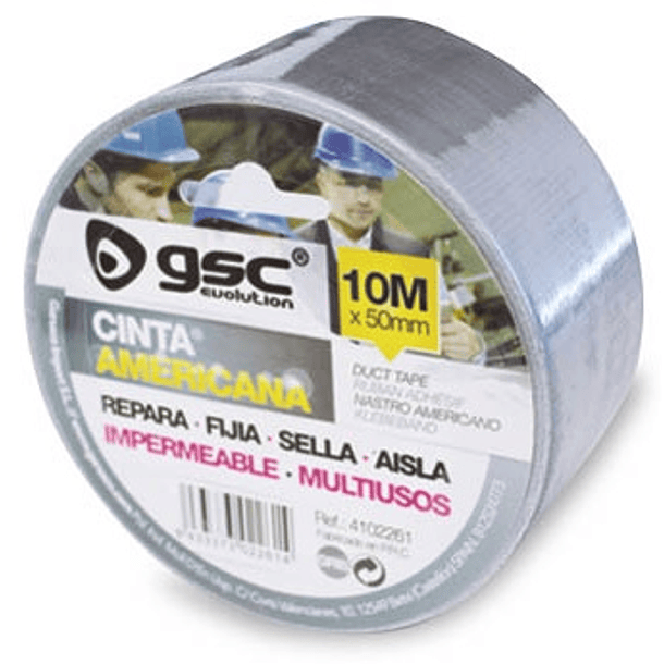 Fita Multiuso Americana Impermeável 50mm Cinza (10 mts) - GSC 