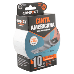 Fita Multiuso Americana Branca (10 mts) - COMPACTFIX