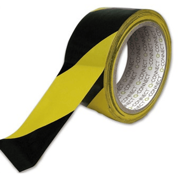 Fita de Segurança Amarela/Preta (200mts x 50mm) - COMPACTFIX 1