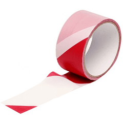 Fita de Barramento/Alerta/Perigo (Vermelho/Branco) 48mm 25 mts - KINZO