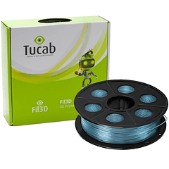 Filamento de Impressão 3D em PETG 1,75mm 1Kg (Azul Translúcido) - TUCAB