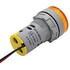 Amperímetro Digital LED Redonto Amarelo p/ Painel (0...100 Amp.) 2