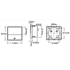 Amperimetro Painel 3A DC (70x60mm) 2