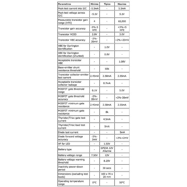 Analisador de Componentes Electrónicos DCA55 4