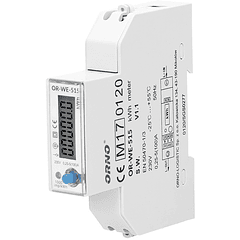 Medidor Digital de Consumo de Energia Multi-tarifa Monofásico (100A) c/ RS485 p/ Calha DIN - ORNO