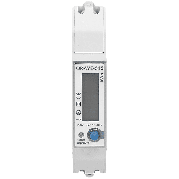 Medidor Digital de Consumo de Energia Multi-tarifa Monofásico (100A) c/ RS485 p/ Calha DIN - ORNO 2