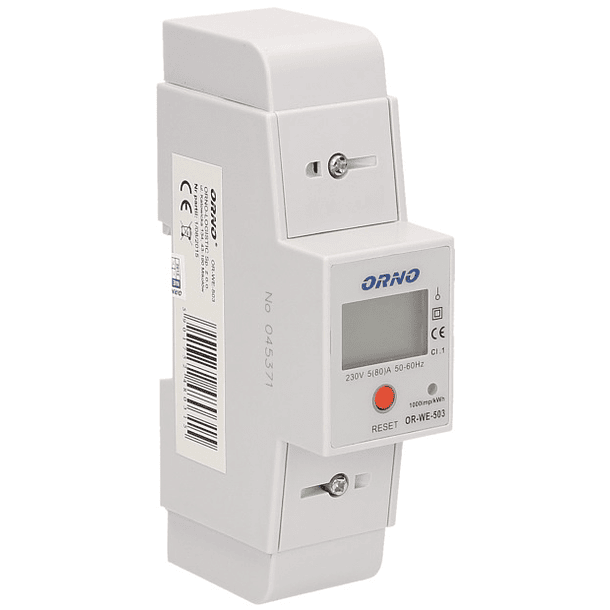 Medidor Digital de Consumo de Energia Monofásico (80A) c/ RS485 para Calha DIN - ORNO 4