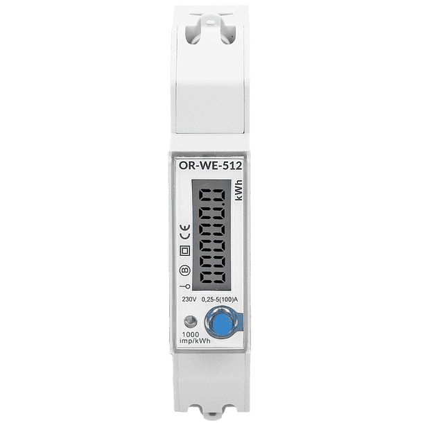 Medidor Digital de Consumo de Energia Monofásico (100A) p/ Calha DIN - ORNO 4