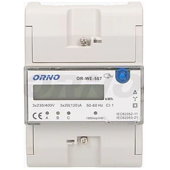 Medidor Digital de Custos de Energia p/ Calha DIN (Trifásico) 3x20(120)A - ORNO