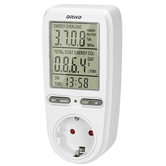 Medidor Digital de Custos de Energia, Potência, Corrente, Frequência, ... (3680W) - ORNO