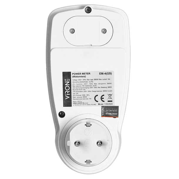 Medidor Digital de Custos de Energia (3680W) - VIRONE 4