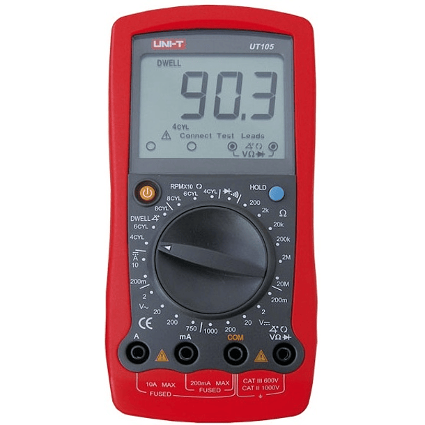 Multímetro Digital c/ Tacómetro e Medição de Ângulos - UNI-T 1