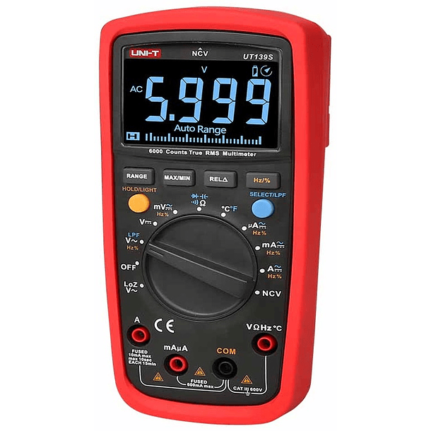 Multímetro Digital Escala Automática TrueRMS (NCV/LoZ/LPF) - UNI-T 4