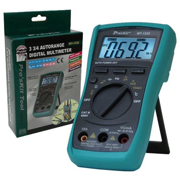 Multimetro Digital Profissional com 3 ½ Digitos - Proskit 