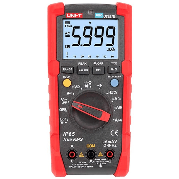 Multimetro Digital IP65 True RMS/Peak Pro Line - UNI-T 1