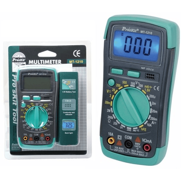 Multimetro Digital Profissional com 3 ½ Digitos Retroiluminado - Proskit 