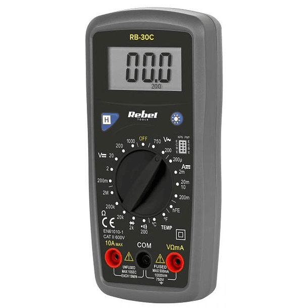 Multímetro Digital 3½ Dígitos - REBEL RB-30C 1