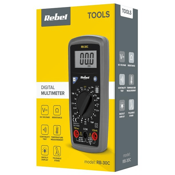 Multímetro Digital 3½ Dígitos - REBEL RB-30C 4