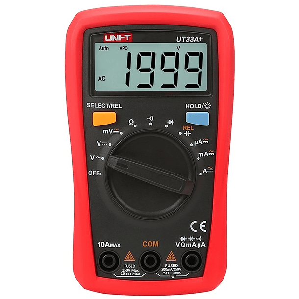 Multimetro Mini Digital Automático CAT ll 600V (UT33A+) - UNI-T 2