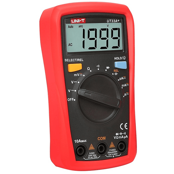 Multimetro Mini Digital Automático CAT ll 600V (UT33A+) - UNI-T 3