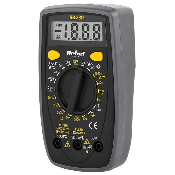 Multímetro Digital 3½ Dígitos - REBEL RB-33D 1