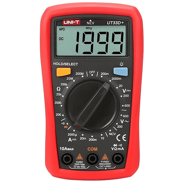 Multimetro Mini Digital CAT ll 600V (UT33D+) - UNI-T 2